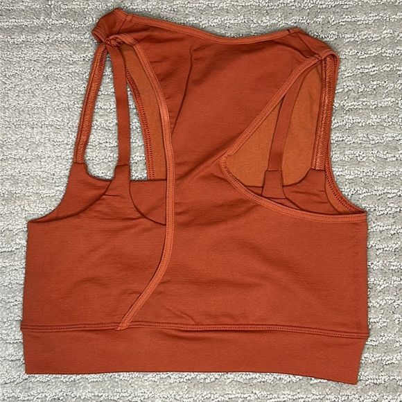 FREE PEOPLE | NWOT Don't Be Square Double Layer Crop in Terracotta - Picture 6 of 6